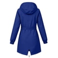 thumbnail image 5 of Mifsaly Raincoats for Women with Hood Adjustable Waist Drawstring Water Resistant Rain Jacket Outdoor Casual Commuting Travel Hiking Jackets Blue,XL, 5 of 7