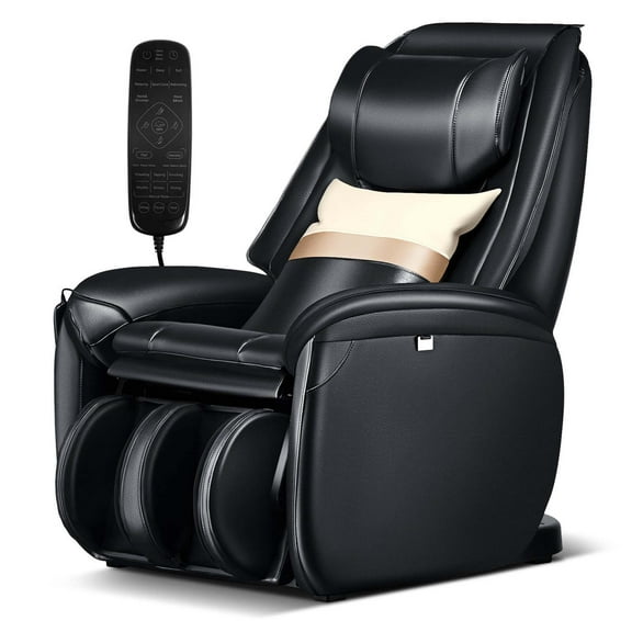 Costway Massage Chair Full Body SL Track Zero Gravity with  Pillow Reversible Footrest Heat Black