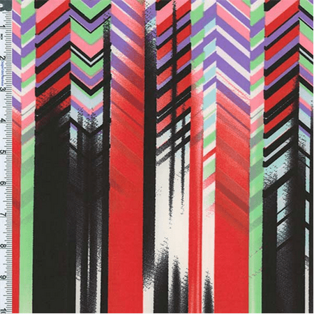 Multi Chevron Stripe Print Slinky Knit, Fabric By the Yard - Walmart.com