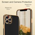 thumbnail image 6 of iPhone 12 Pro Max Case,Phone Case for iPhone 12 Pro Max,Slim Fit Soft with Adjustable Wristband Kickstand Scratch Resistant Shockproof Protective Cover for iPhone 12 Pro Max 6.7", Black/Golden, 6 of 8