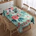 thumbnail image 2 of Pioneer Flower Floral Print Pattern Rectangle Tablecloth 60"x84",Waterproof Polyester Rectangle Table Cloth, Wipeable Spillproof Polyester Tablecloth for Dining, Camping, Indoor and Outdoor, 2 of 5