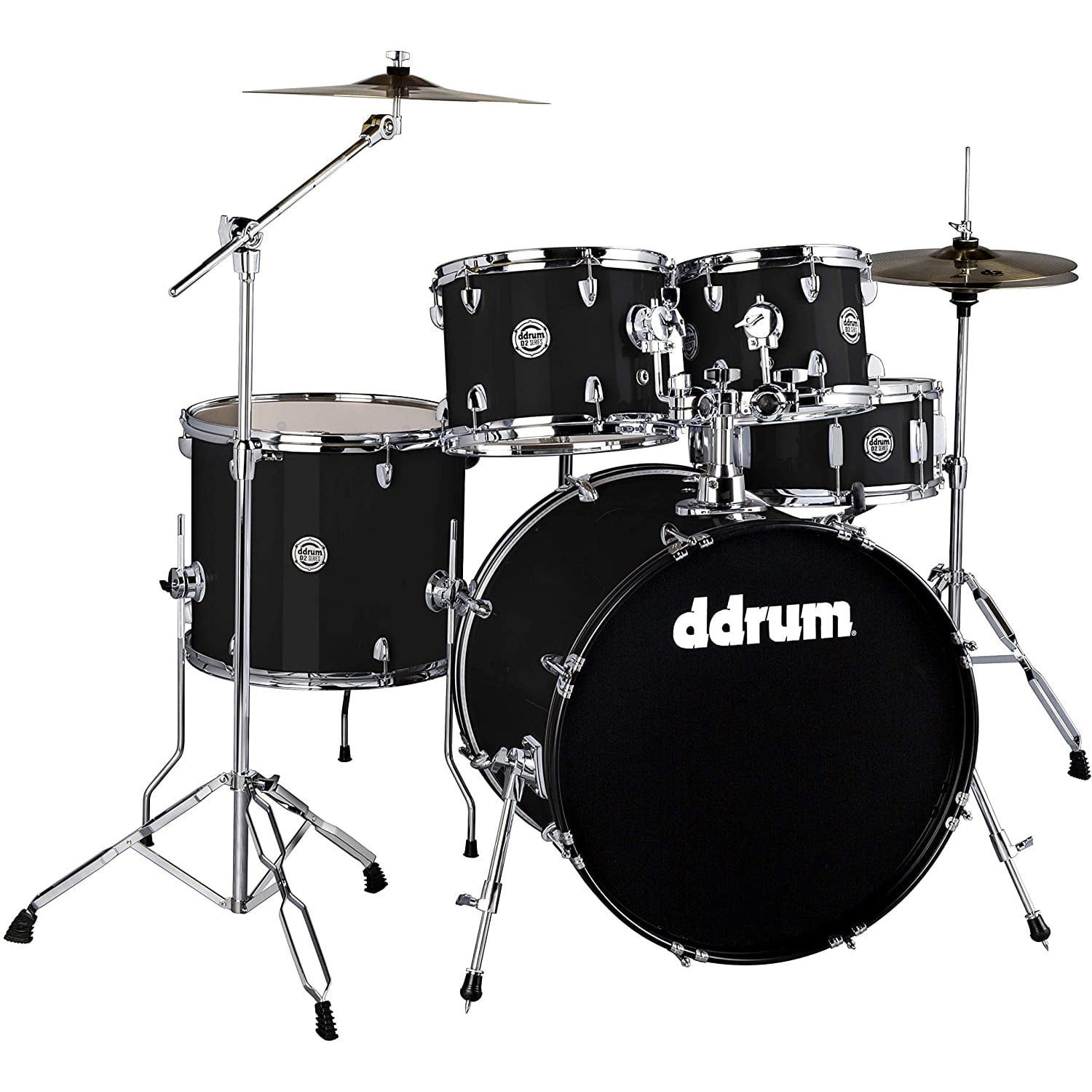 Open Box DDRUM D2 5-piece Complete Drum Kit with Throne, Midnight Black ...