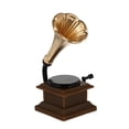 thumbnail image 4 of SWETRACE Gramophone Decor Brown Resin Compact Decorative for Home 1Pack, 4 of 8