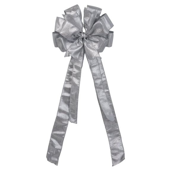 Silver Decorative Christmas Bow, 30", by Holiday Time