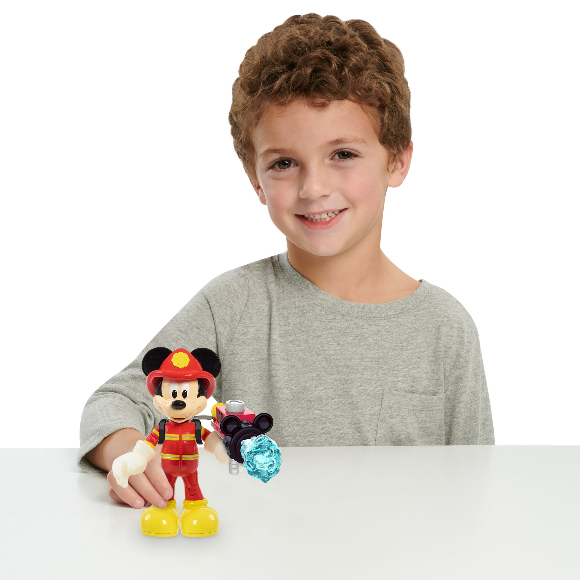 Disney Junior Fire Rescue Mickey Mouse Articulated 6-inch Figure and Accessories, Officially Licensed Kids Toys for Ages 3 Up, Gifts and Presents
