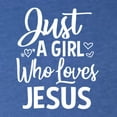 thumbnail image 5 of Wild Bobby Just A Girl Who Loves Jesus Inspirational/Christian Women Tri-Blend Racerback Tank Top, Vintage Royal, Medium, 5 of 5