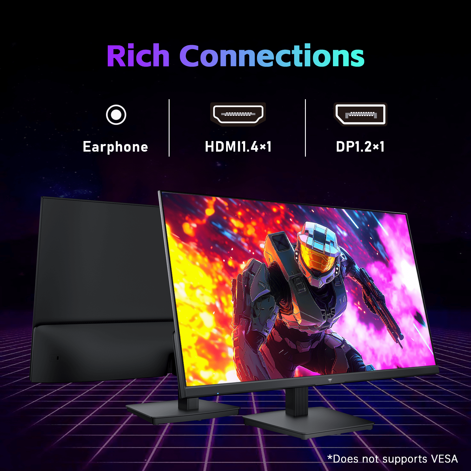 KTC 24 Inch Computer Monitor, FHD 144Hz Office Gaming Monitor, IPS, Adaptive-Sync, HDMI & DP Port, 1500:1 Contrast Ratio, Blue Light Filter, Tilt Adjustable, H24B9S
