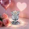 thumbnail image 2 of JoyMoreHome Easter Clear Glass Crystal Candle Holder, Durable Taper Decorative Candle Holder, for Easter Party, Tabletop, Wedding, Birthday, Livingroom, 2 of 6