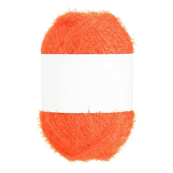218 Yard Scrubbie Yarn, Sparkle Yarn Polyester Scrubbie Sparkle Glass for Dishcloths Crocheting Knitting DIY Crafts Blanket Rug Sweater Scarf Hat, Orange