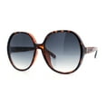 thumbnail image 6 of Womens Oversized Round Butterfly Minimal Plastic Iconic Diva Sunglasses Tortoise - Smoke, 6 of 8