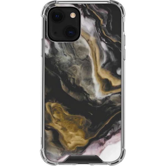 Skinit Marble Gold Blush Marble Ink iPhone 13 Clear Case