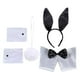 thumbnail image 3 of Bunny Costume Set Headwear Bowtie Decorativo Conejo Oreja Diadema Pajarita Puños Cola para Mujeres Concierto Decoración Halloween Cosplay Hugo disfraz de conejo, 3 of 10