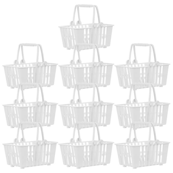 CTIRCHIU 10Pcs Kid Grocery for Craft Studio Storage Plastic White 6.50X4.00X3.50in Toy