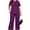 C1-Purple, variant on Women's Plus Size 2 Piece Outfits Casual Matching Sets Short Sleeve Pleated Top and Wide Leg Pants Lounge Set with Pockets, XL-5XL