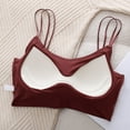 thumbnail image 6 of XUNKUSGA Workout Bras for Women Seamless womens bralettes Spaghetti Double Strap Comfortable Sports Bra Wirefree Scoop Neck Tank Top Bras, 6 of 6