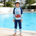 thumbnail image 2 of TBWNWG Boys Long Sleeve Rash Guard Sun Swimwear Set for Kids Surfing Beach and Pool Activities, 2 of 4