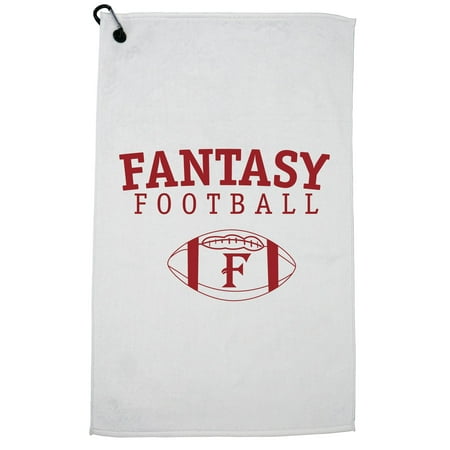 Simple Fantasy Football League Trendy Golf Towel with Carabiner