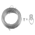 thumbnail image 3 of OULII Steel Wire Rope Hooks Set 20m Wire Rope 20 Hooks Photo Frame Hanging Kit And Easy To Use, 3 of 5