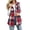 Red, variant on SuTry Women's Plaid Vest, Button Front Lapel Collar Sleeveless Jacket, Flannel Lined Casual Waistcoat with Pockets, Everyday Versatile Fall Winter Layering