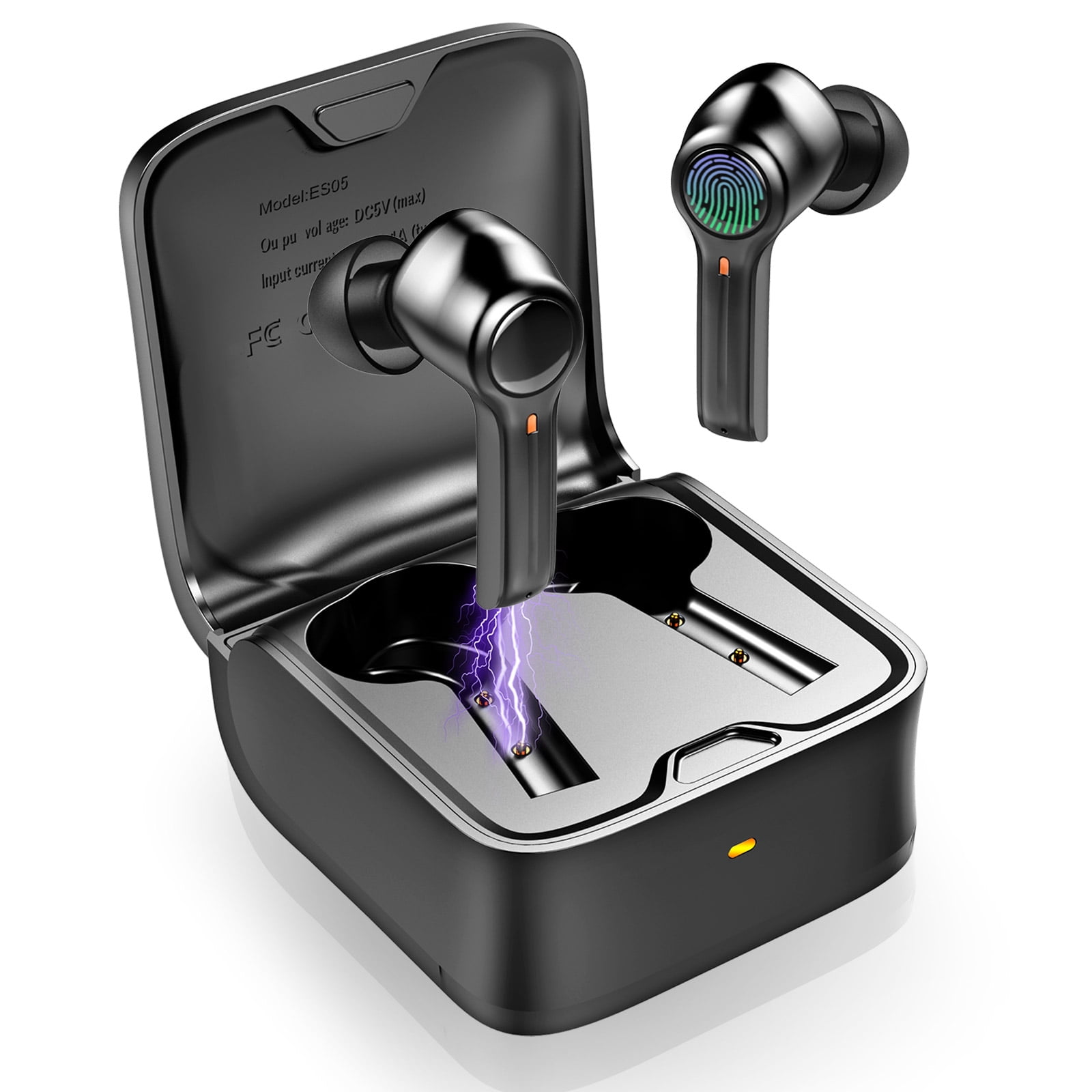 Bluetooth Headset 5.0,Casque sans Fil,Microphone intégré et étui de Chargement,réduction de Bruit stéréo 3D HD pour Casques Apple Airpods/Android/iPhone