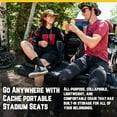 thumbnail image 6 of Stadium Seats for Bleachers with Back Support and Padded Cushion - Lightweight Stadium Cushion - Zip Mesh Storage Pocket - Lightweight Padded Seat for Sports Events - Tailgate Chair with Handle, 6 of 7