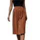thumbnail image 1 of Txlixc Falda Midi femenina, falda elástica de cintura sólida vintage, adecuada para citas casuales Txlixc  moda, 1 of 8