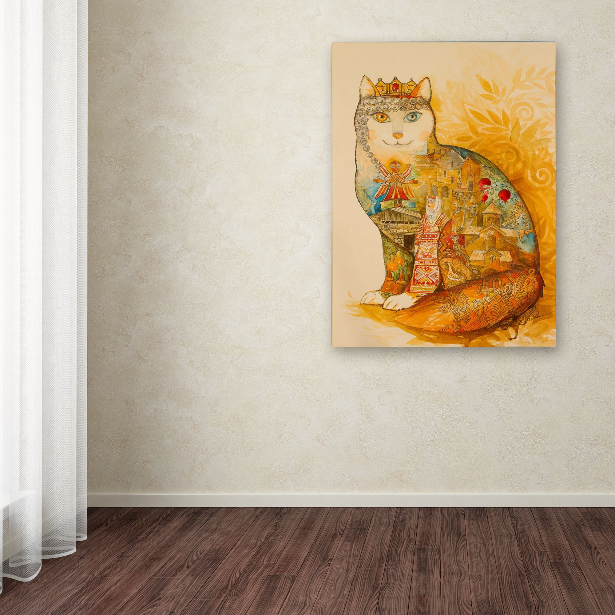 Trademark Fine Art 'Armenia Cat' Canvas Art by Oxana Ziaka