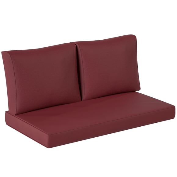 Outsunny 2 Seater Outdoor Seat Cushions Patio Furniture Cushions Wine Red
