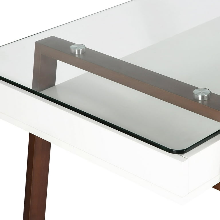 Poly and bark segovia glass top desk discount