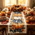 thumbnail image 4 of PoyoKee Thanksgiving Table Runner, 72" x 13" Linen Holiday Table Cloth, Fall Decor Tablecloth for Dining Home Mantel Living Room Party Decorations, 4 of 6