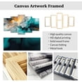 thumbnail image 5 of ZHONGYUTONG Teal Abstract Wall Art 5 Pieces Turquoise Wall Canvas Pictures Prints Modern Abstract Home Wall Decor for Living Room Bedroom Office Framed (16x24inx2pcs 16x32inx2pcs 16x40inx1pcs), 5 of 5