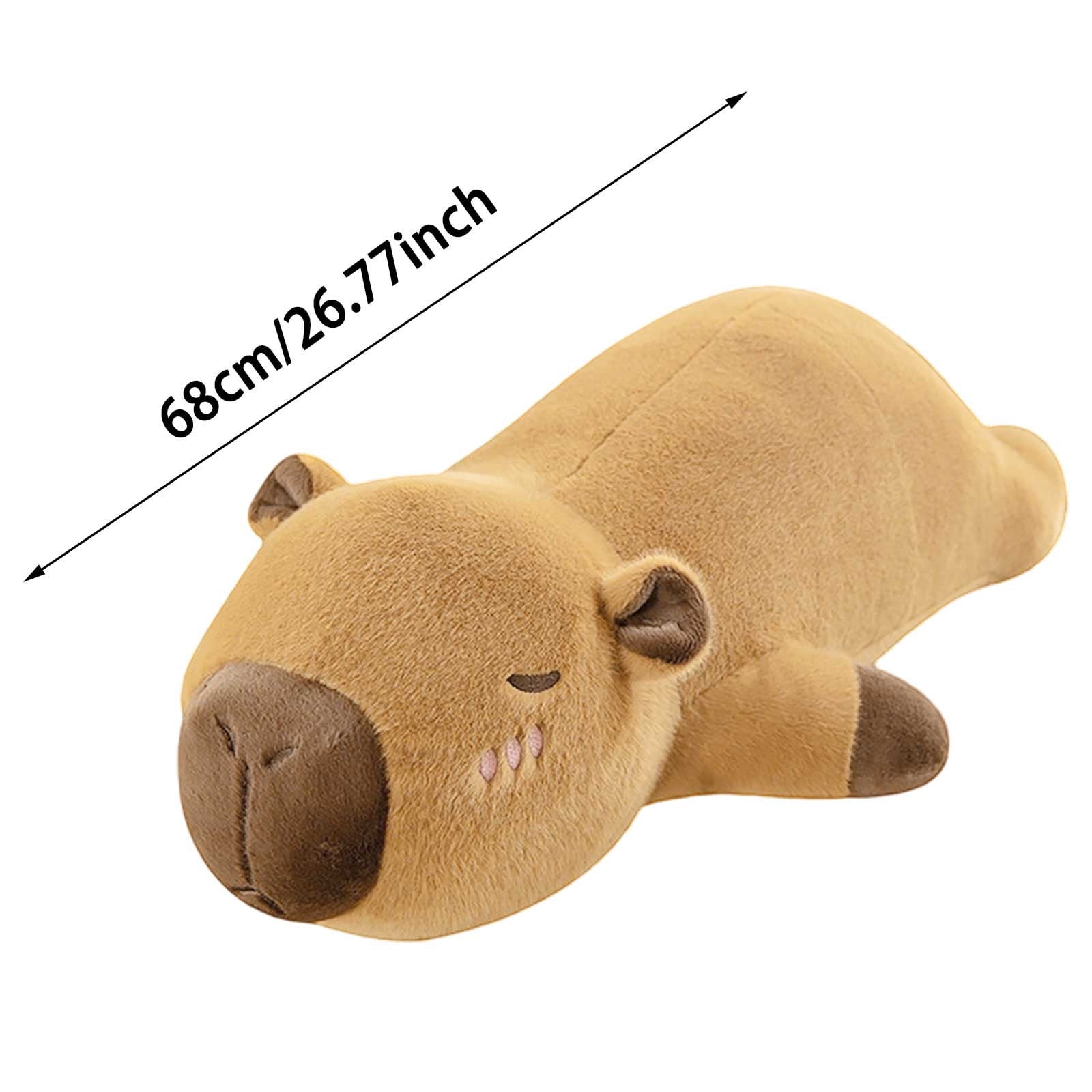 Weighted Capybara Plush, Weighted Capybara Stuffed Animal, Cute Plushies Soft Pillow Toy Gift for Kids Adults 26.7 Inch, 1.19 Lbs