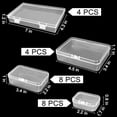 thumbnail image 2 of Egaageoi 24-Pack Small Plastic Boxes with Hinged Lids - Stackable, Clear Organizer Boxes for Beads, Jewelry, Craft Supplies, and Small Items, 2 of 7