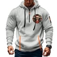 thumbnail image 1 of Sudadera con capucha para hombre, informal, con estampado, deportiva, de manga larga, blusa de poliéster, 1 of 4