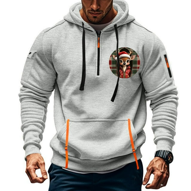 Sudadera con capucha para hombre, informal, con estampado, deportiva, de manga larga, blusa de poliéster