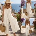 thumbnail image 2 of Womens Loose Sleeveless Jumpsuits Open Back Adjustable Spaghetti Strap Long Pant Romper Jumpsuit, 2 of 7