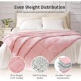 thumbnail image 5 of Anjee Adult Weighted Blanket 60"x80" for All Seasons, Ultra Cozy Fleece Reversible Heavy Blanket for Bed, Sofa & Chair, for Better Sleep, 15 lbs Pink, 5 of 10