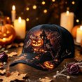 thumbnail image 3 of Halloween Print Baseball Cap Snapback Adjustable For Men Women Classic Casual Sports Daily Wear Sun Hat, 3 of 3