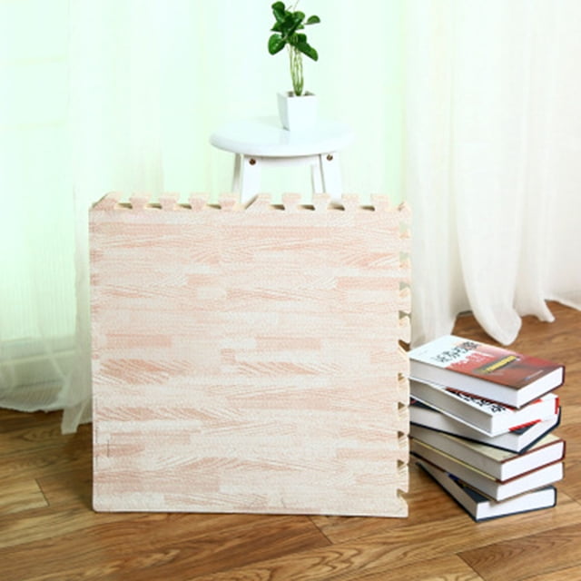 Home Floor Mat Carpet Blanket Exercise Gym Floor Carpet Foam Bathroom EVA Rug Kid Play Crawling Wood Pattern Foam Carpet