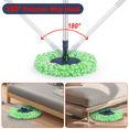 thumbnail image 4 of MYSPRI Spin Mop and Bucket with Wringer Set for Home Floor Cleaning, Separate Clean and Dirty Water System, 5 Reusable Microfiber Mop Pads - Green, 4 of 8