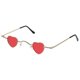 thumbnail image 1 of Gafas de sol con montura metálica de color hippie y forma de corazón diminuto, 1 of 8