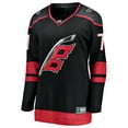 thumbnail image 2 of Women's Fanatics Taylor Hall Black Carolina Hurricanes Home Breakaway Player Jersey, 2 of 3