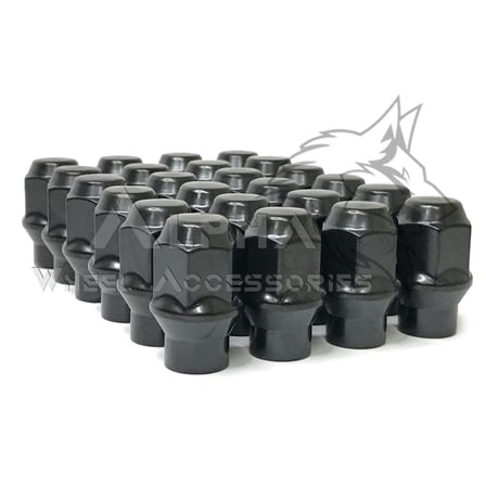 24Pc 7/16-20 Black Extended Thread Lug Nuts For Chevy GMC Blazer K10 K5 V1500