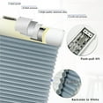 thumbnail image 6 of Keego Cordless Cellular Honeycomb Shades Window Shade for Home Office Decor Size and Color Customizable Steel Blue Semi-Blackout Fabric White Case 30"w x 64"h, 6 of 10