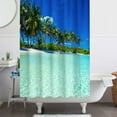 thumbnail image 4 of Ocean Beach Print Shower Curtain 70x70 Inch With 12 Plastic Hooks Waterproof Shower Curtain Bathroom Heavy Side Shower Curtain Machine Washable Quick Dry Shower Curtain, 4 of 7