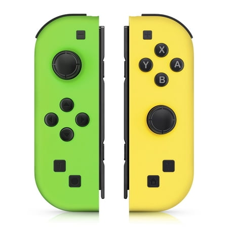 Bonadget Joypad (L/R) for Nintendo Switch, Gamepad with Turbo/Wake-up/Screenshot/Motion Control (Green/Yellow)