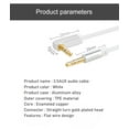 thumbnail image 6 of Strhowill 2PCS 3.5mm Audio Cable,male to male extension cable with right-angle plug,for mobile phone headphones, computer speakers, and tablet adapter（White/1.5ft）, 6 of 8