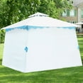 thumbnail image 5 of Costway 2 Tier 10'x10' Patio Gazebo Canopy Tent Steel Frame Shelter Awning W/Side Walls, 5 of 11