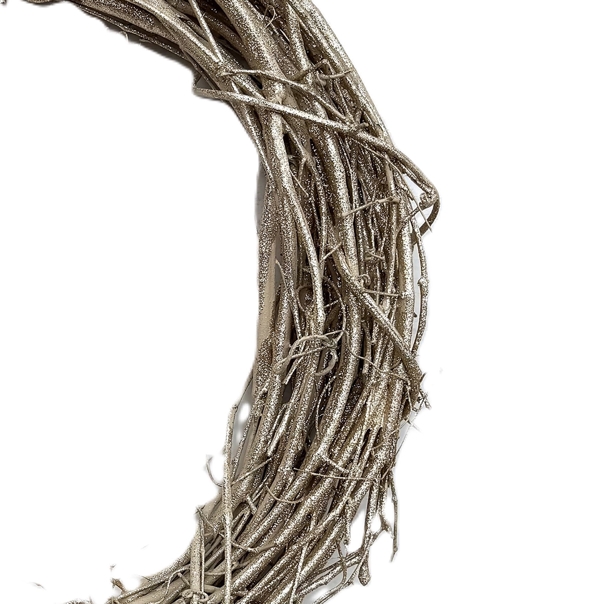 Kraft Lane: 18" Painted Grapevine Wreath - Glitter Gold - DIY Craft Projects, Handcrafted, In-Outdoor Decoration, Behr Paint, Seasonal-Holiday-Home