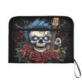 thumbnail image 7 of WOBOGO Blue Hair Skull Guitar Pattern Expanding File Folder Letter Size Accordion Filing Organizer 13 Pocket Separate Organ Pocket, 7 of 7
